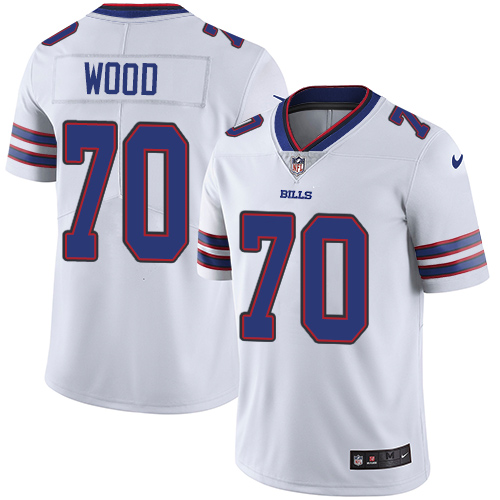 Nike Bills #70 Eric Wood White Men's Stitched NFL Vapor Untouchable Limited Jersey - Click Image to Close